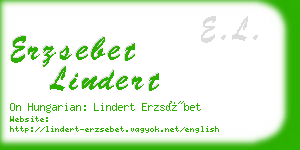 erzsebet lindert business card